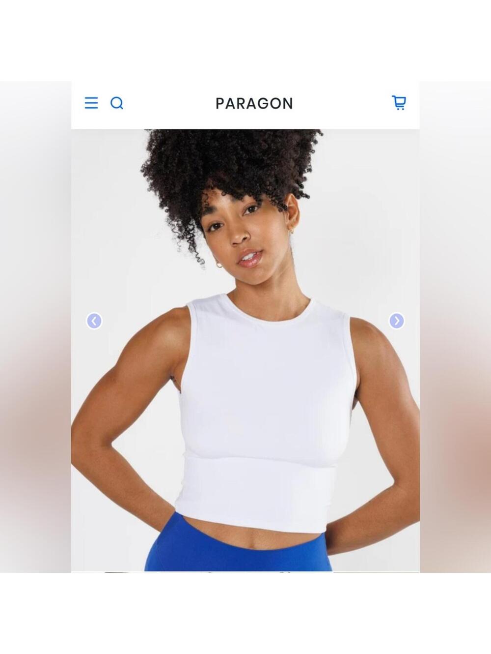 PARAGON White Cropped Tank Top